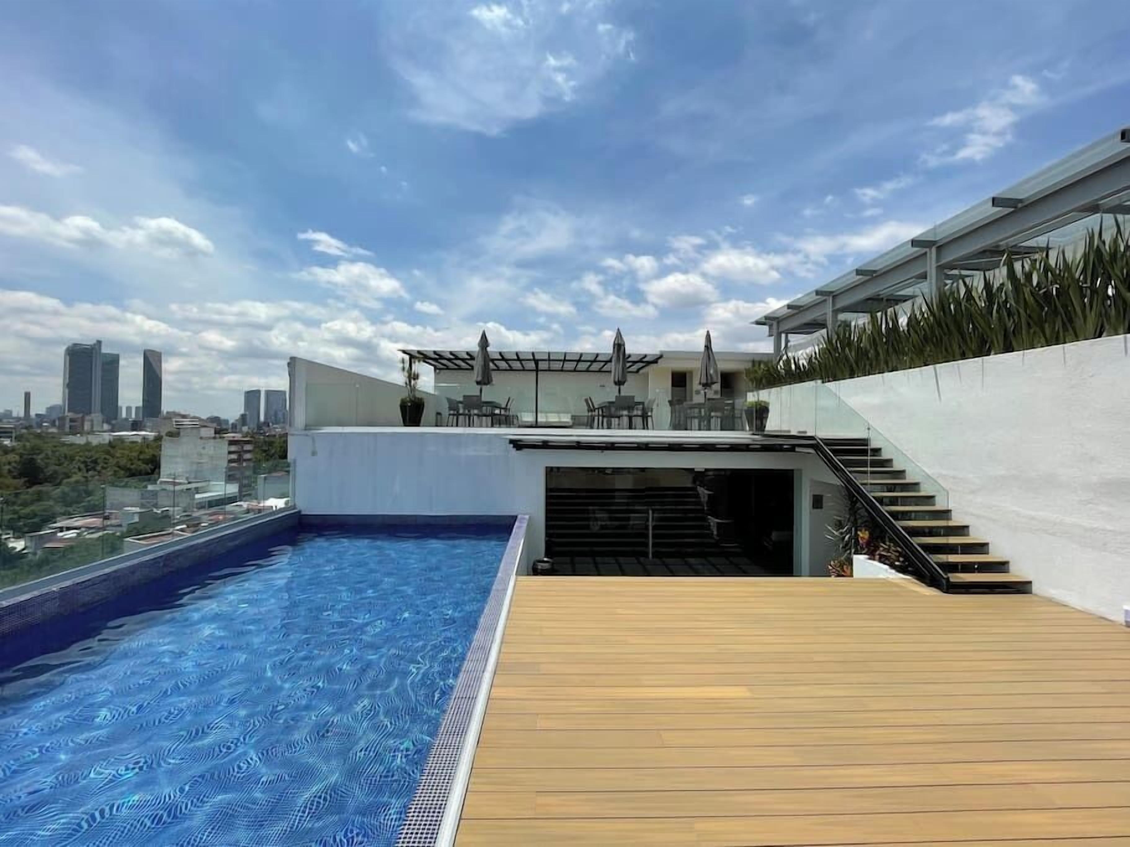 A heated pool