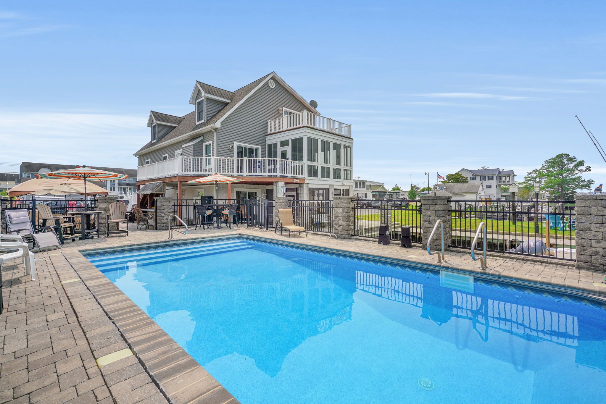 Waterfront Oasis 2 miles to Bethany Beach!  Private Pool and Boat Dock