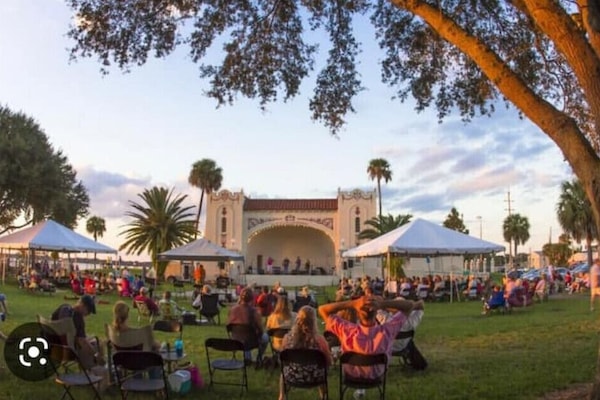 Outdoor banquet area