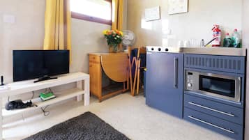 Réfrigérateur, micro-ondes, plaque de cuisson, bouilloire électrique