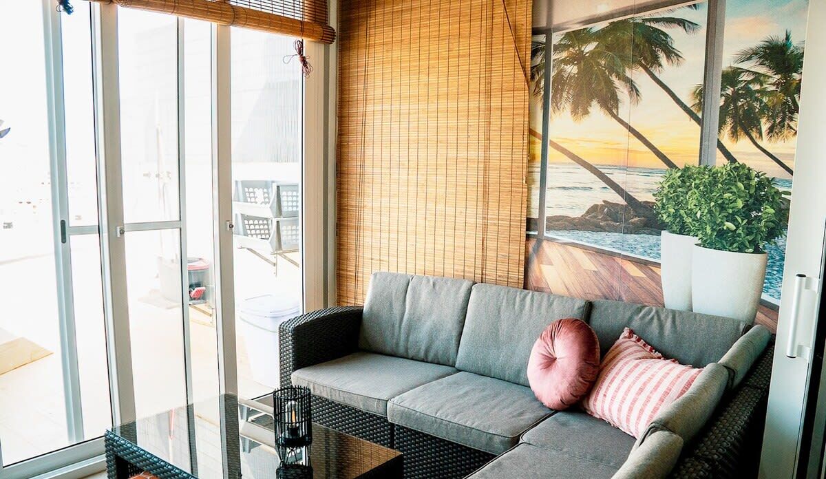 The living room by the terrace