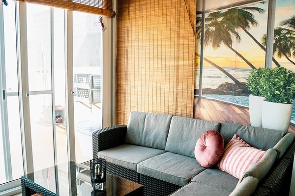 The living room by the terrace