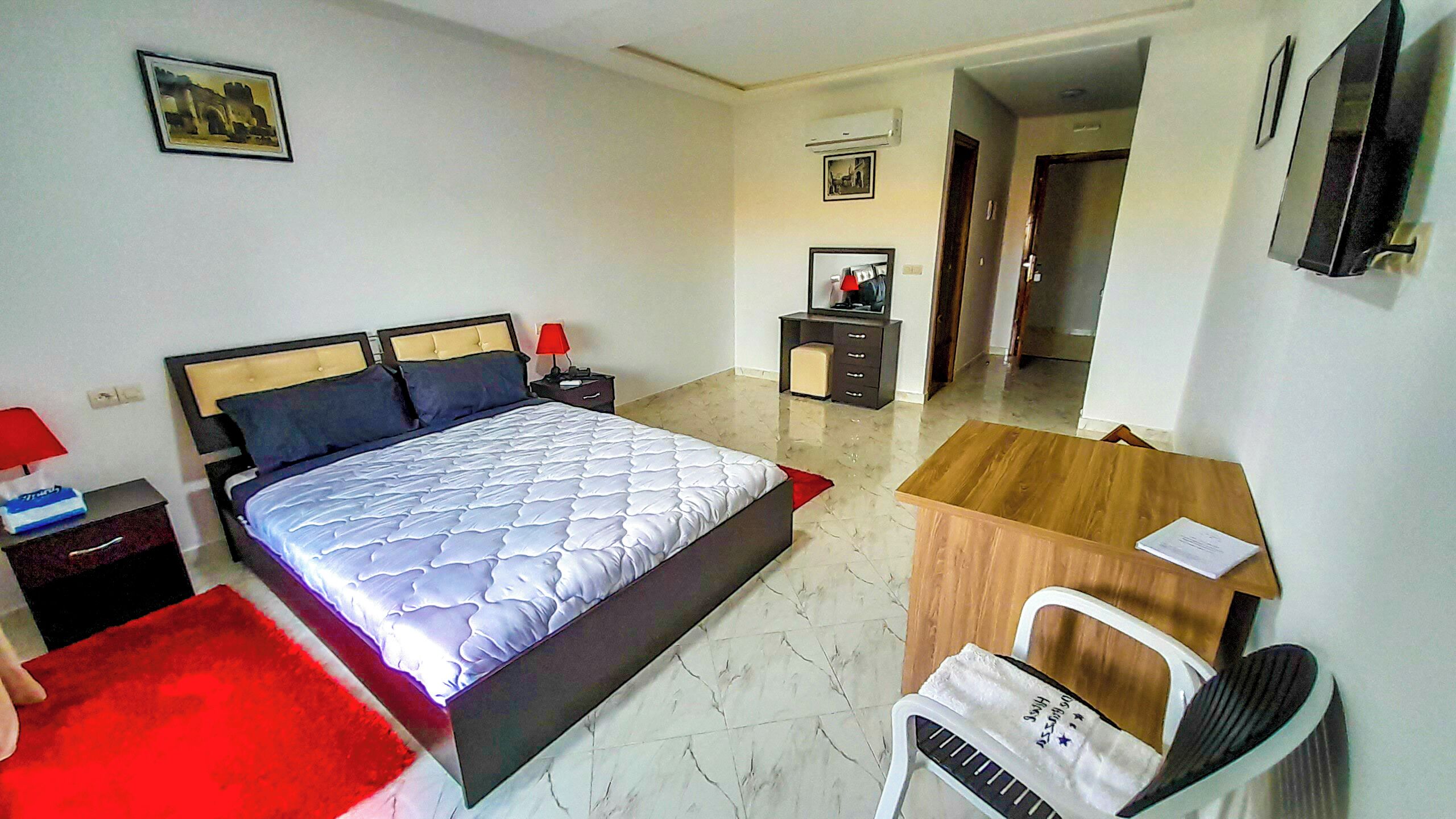 panoramic room, 1 bedroom, pool access, pool view | egyptian cotton sheets, premium bedding, down duvets, minibar