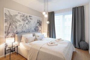 Leilighet – city (Modern City Apartment with Flair) | Safe på rommet, individuelt dekorert og individuelt innredet