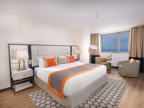 Junior Suite, 1 King Bed with Sofa bed, Ocean View | Premium bedding, minibar, soundproofing, free cribs/infant beds - Mercure Alger Palais Des Congres (Algiers)