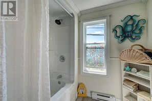 Hair dryer, towels, soap, shampoo - Renovated 3 Bed Home overlooking Conception Bay in Carbonear, NFLD (Carbonear)