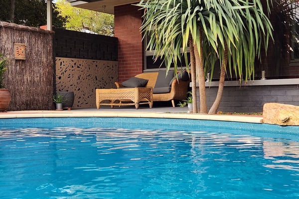 Relax on your private patio next to the pool