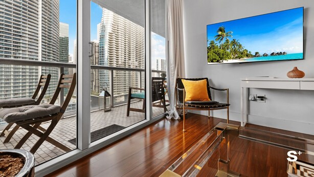 Basic Apartment, 1 King Bed with Sofa bed | Living area - Private Residence at Brickell City Center (Miami)