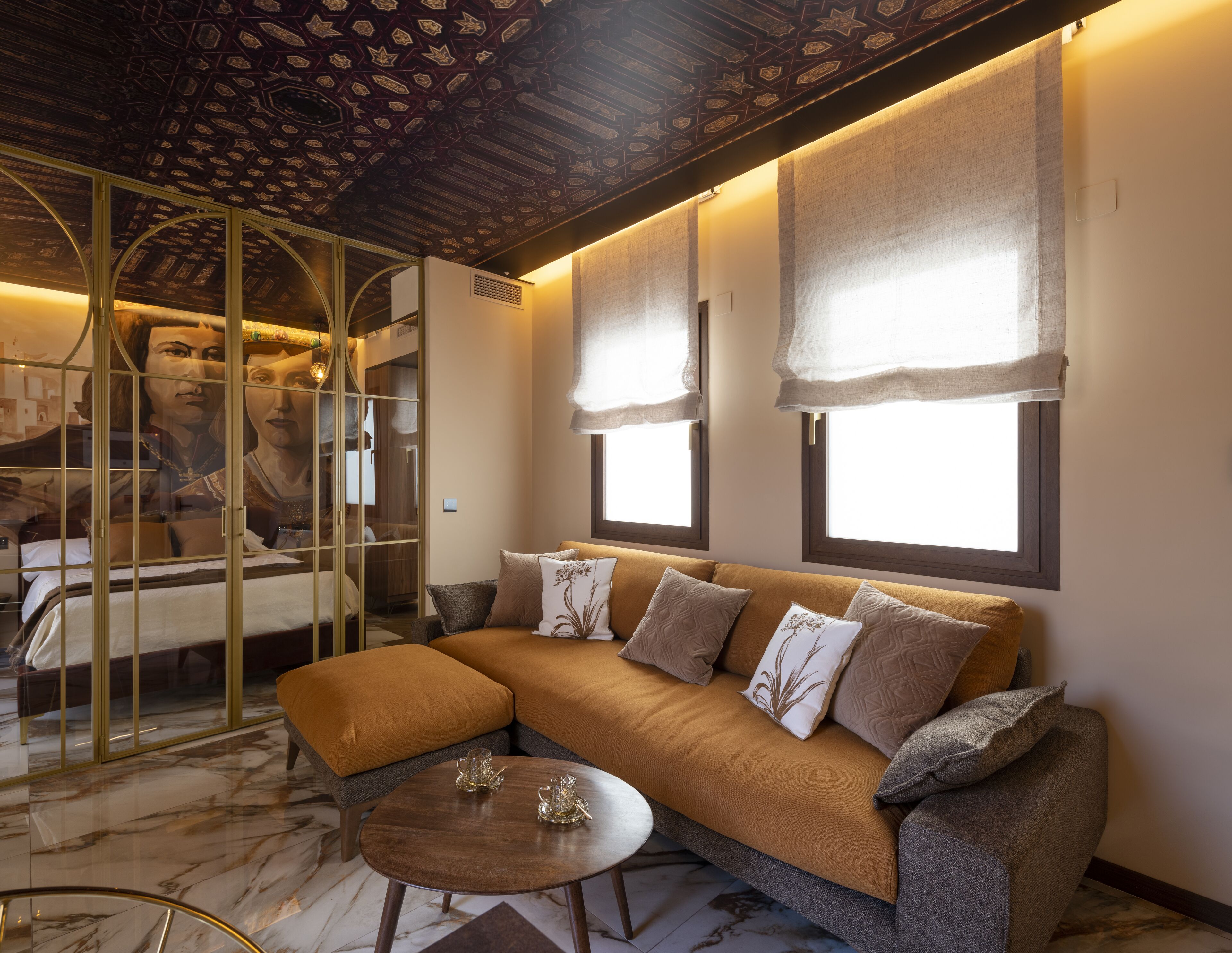 Departamento de luna de miel, alberca privada (Reyes Católicos) | Área de sala de estar | Smart TV 