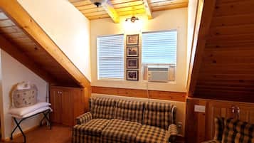 Smart TV, fireplace, video games, DVD player