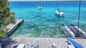 Privatstrand, Strandbar, Segeln, Kajakfahren