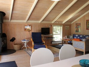 Televisie en een open haard