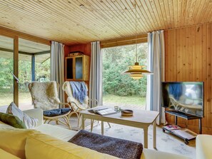 Fernseher, Kamin, DVD-Player