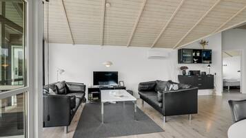 Fernseher, Kamin, DVD-Player