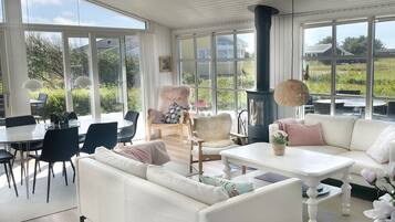 Fernseher, Kamin, DVD-Player