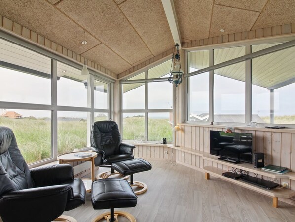 تلفزيون، مدفأة، مشغل دي في دي