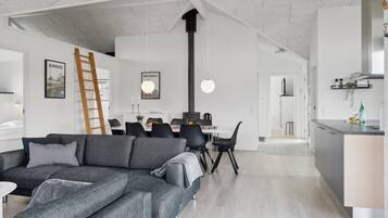 Fernseher, Kamin, DVD-Player