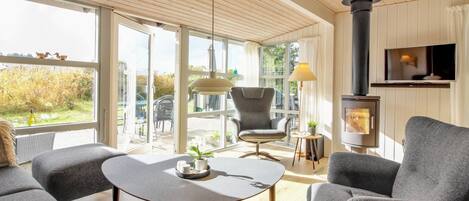 Télévision, cheminée