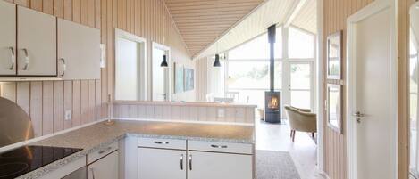 Fridge, oven, dishwasher, highchair