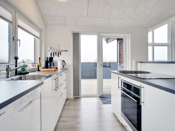 Fridge, microwave, dishwasher, high chair