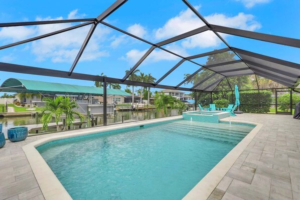 A heated pool