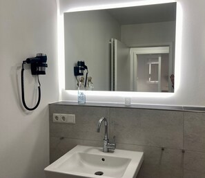 Shower, hair dryer