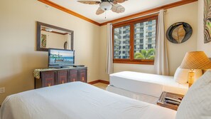 2 室のベッドルーム、アイロン / アイロン台、旅行用ベビーベッド、WiFi (無料)