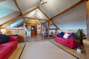 TV, fireplace - Jasper Cottage, Hawkridge (Nr Dulverton)