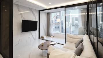 Individually furnished, blackout drapes, soundproofing, free WiFi