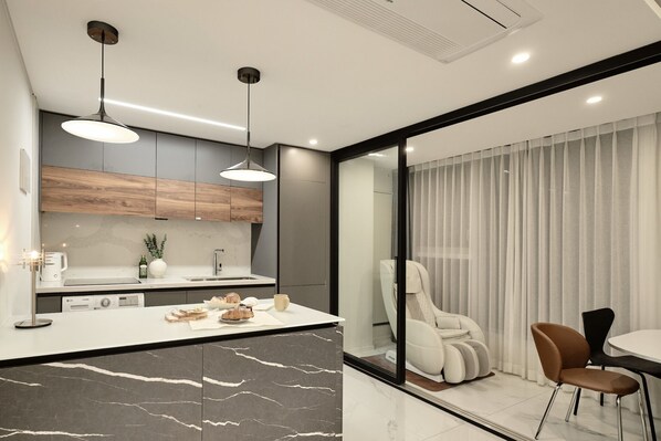 Individually furnished, blackout drapes, soundproofing, free WiFi