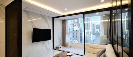 Individually furnished, blackout drapes, soundproofing, free WiFi