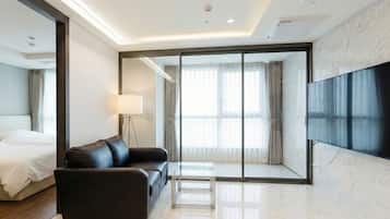 Individually furnished, blackout curtains, soundproofing, free WiFi