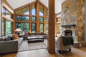 TV, fireplace, offices