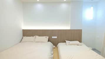 Blackout drapes, bed sheets