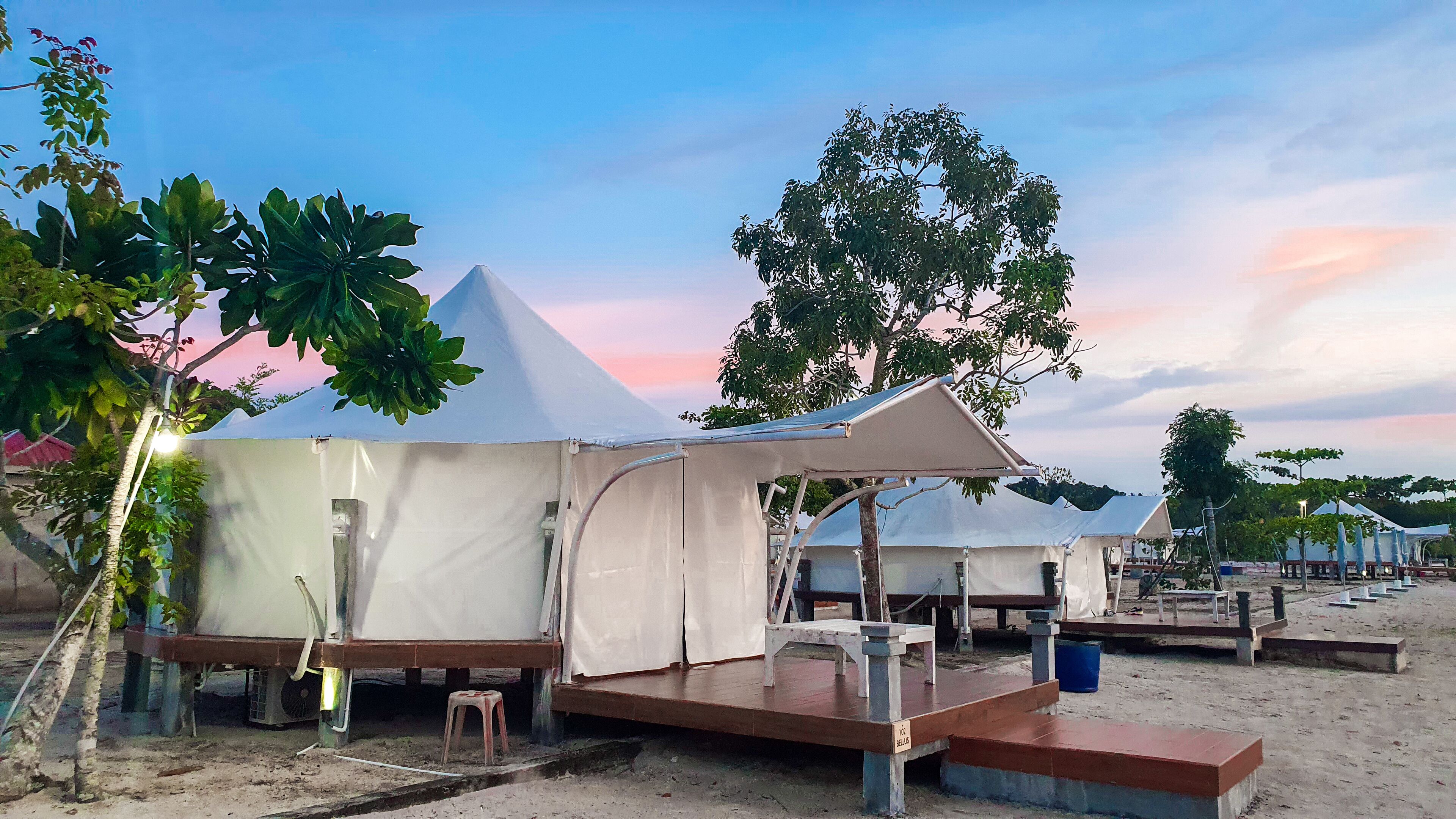 Private beach, beach bar