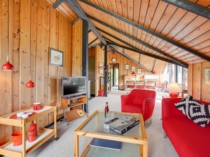 TV, fireplace, DVD player