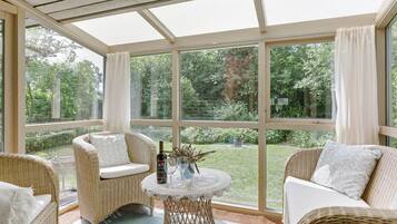 Televisión y chimenea