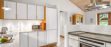 Kühlschrank, Mikrowelle, Geschirrspüler, Kochgeschirr/Geschirr/Besteck