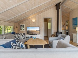 Fernseher, Kamin, DVD-Player