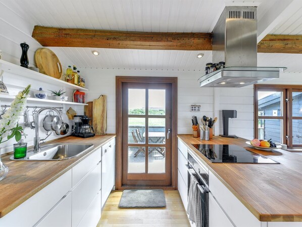 Fridge, microwave, dishwasher, high chair
