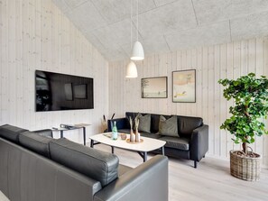 TV, fireplace, foosball