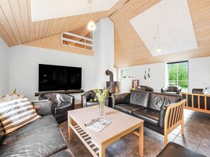 TV, fireplace, foosball