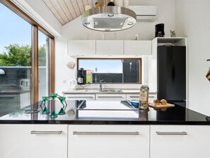 Fridge, oven, dishwasher, highchair