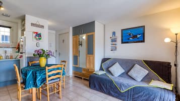 Televisión, reproductor de DVD, tenis de mesa y estéreo