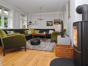 TV, fireplace, DVD player, foosball