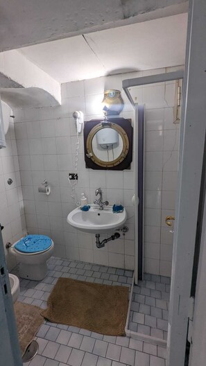 Dusche, Haartrockner, Bidet, Handtücher
