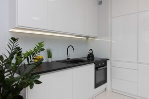 Fridge, oven, stovetop, dishwasher