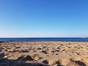 On the beach, sun loungers, beach towels - Sunset Beach House: Villa, Only 50m From the Beach (Stavros)