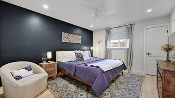 1 bedroom, desk, WiFi, bed sheets