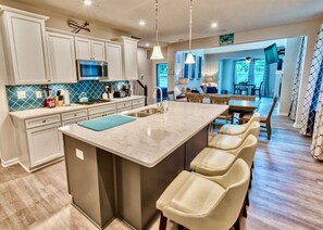 Fridge, microwave, oven, stovetop - Bayside * New 4BR Twin House w 3.5 Baths, 2 Suites Sleeps 9 (Selbyville)